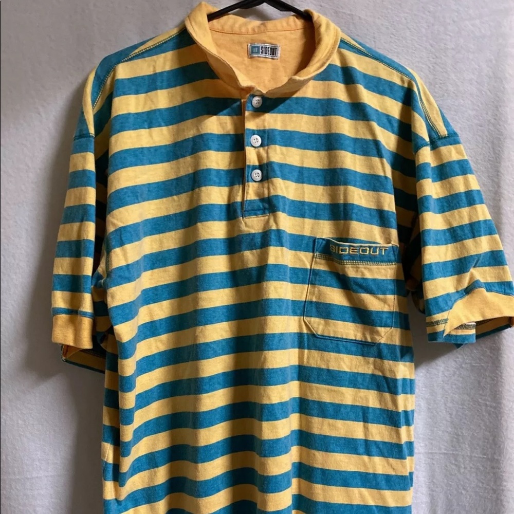 Men’s Sideout Polo Casaul Shirt Size Large Vintage